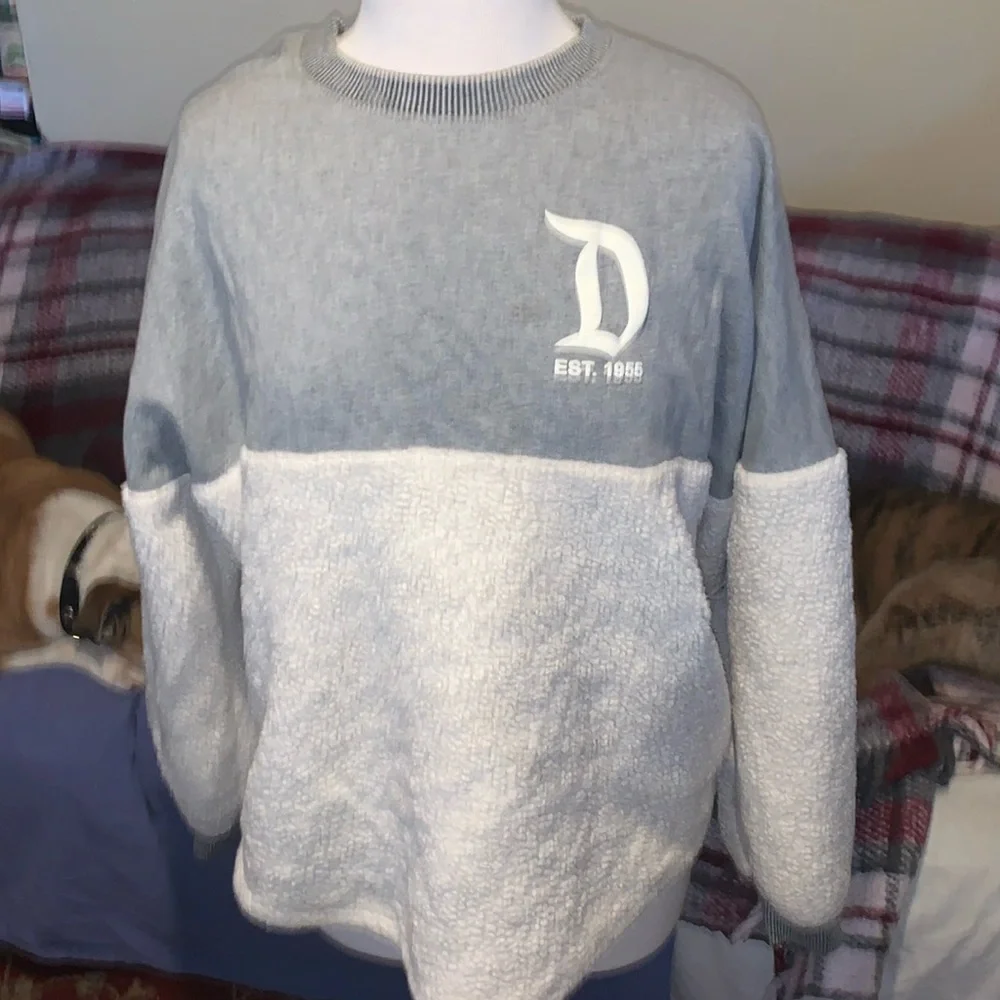 Disney Gray and White Sweatshirt - Picture 1 of 8